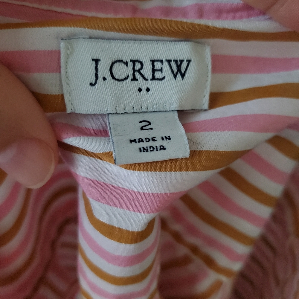 J.Crew Factory Funnel Neck Striped Top - Picture 8 of 9